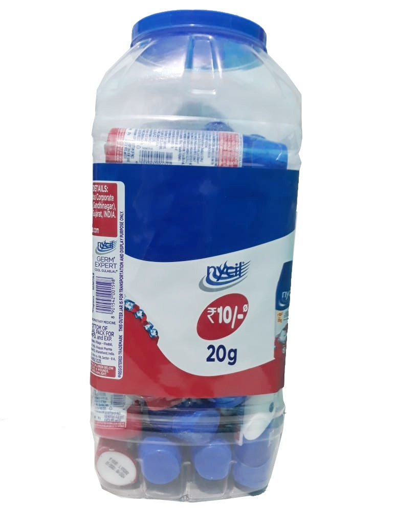 Nycil Powder Cool Gulabjal, 20g, Pack of 25