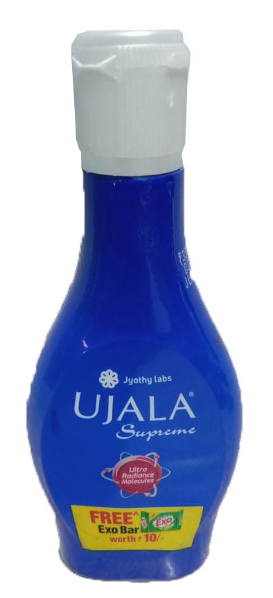 Ujala Supreme Fabric Whitener , 75 ml  + Free  Exo bar Rs 10 
